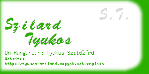 szilard tyukos business card